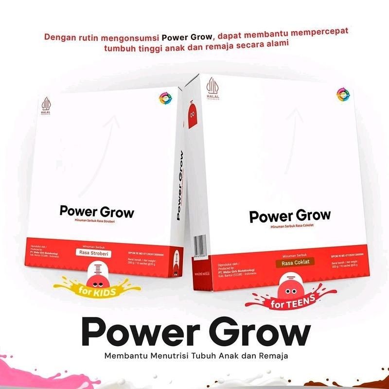 

POWER GROW KIDS & TEENS SUSU PENINGGI BADAN ISI 10 SACHET 100%Asli