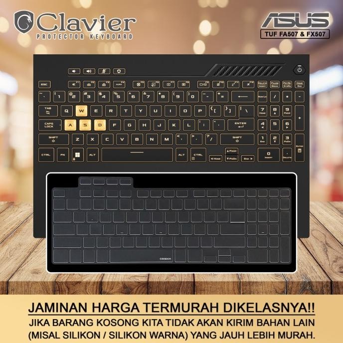 KEYBOARD PROTECTOR COVER ASUS TUF GAMING F15 FX507 FX507Z FX507ZC TPU STOK TERBATAS