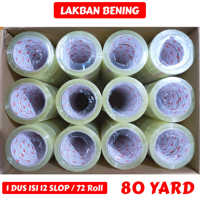 

Original..!! Lakban Bening Ksatria Tape 80 Yard (1 Dus)