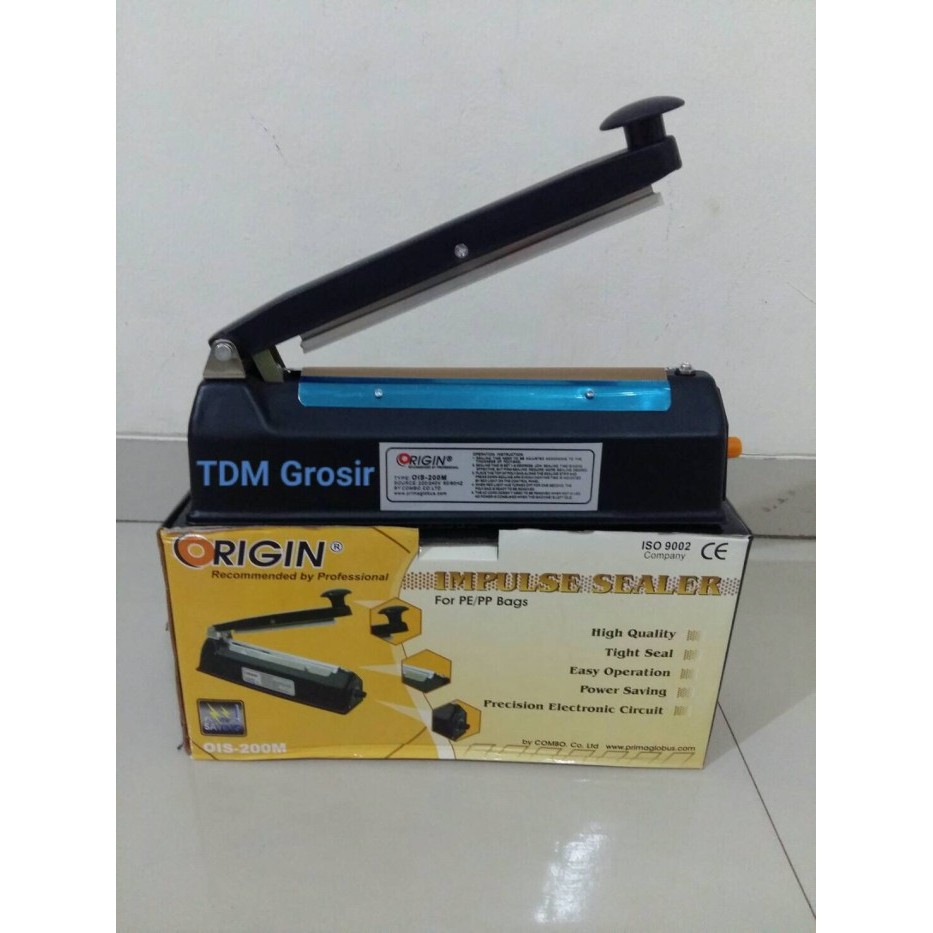 

Perekat Hand Sealer Impulse Sealer Mesin Penyegel Plastik 20 Cm Body Besi