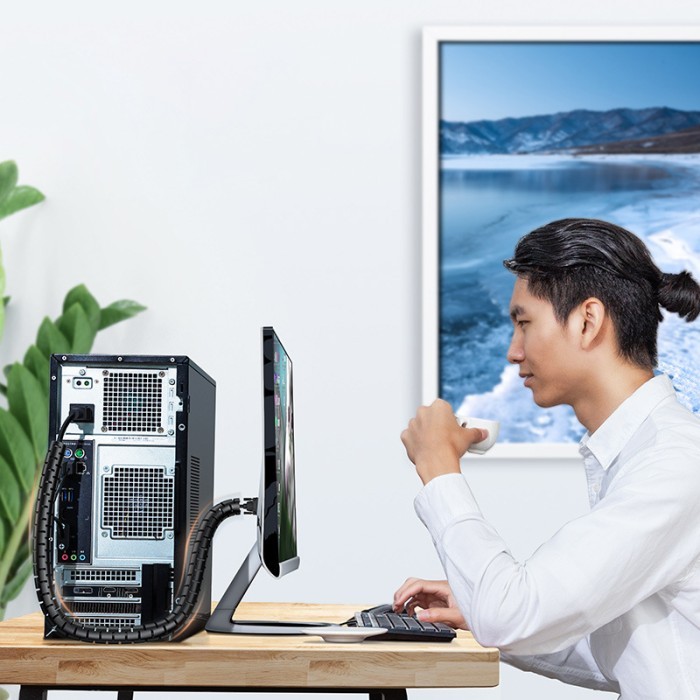 

Promo..!! Mamba Cable Management Organizer Cord Management Pembungkus Kabel