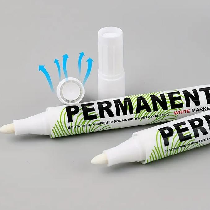 

Promo JFactory Spidol Ban Permanen Oil Based Marker Waterproof warna putih COD