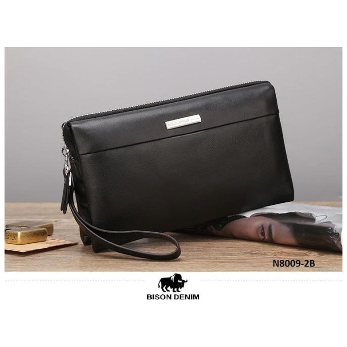 Bison Denim-Handbag Pria / Clutch Bag Mewah (BISON N8009-2B)