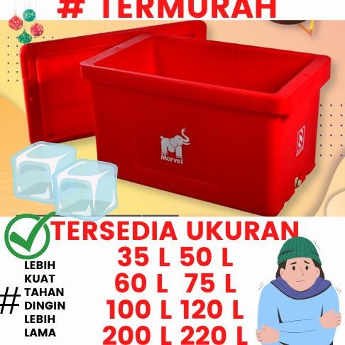 Cooler Box Es Penyimpanan Makanan Minuman Beku Frozen Seafood Cool Ice