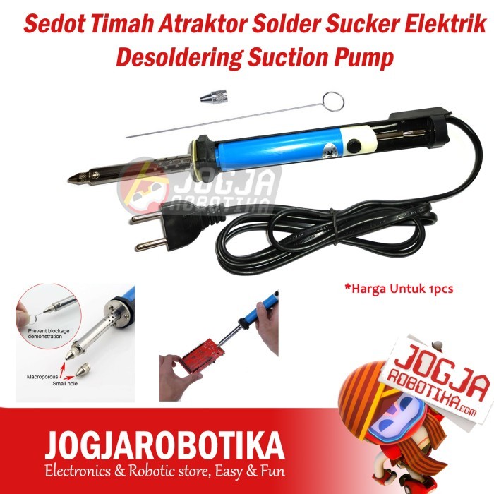 Sedot Timah Atraktor Solder Sucker Elektrik Desoldering Suction Pump