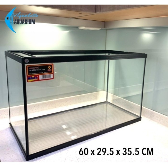 Aquarium Nikita 60cm Akuarium NS 60 Liter Glass Water Tank 60x30x36 cm