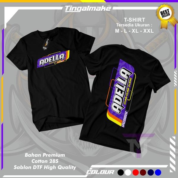 Terbaru Kaos Distro Adella 100% Unisex Kaos Pria Wanita Kaos Adell Music Adella Gank
