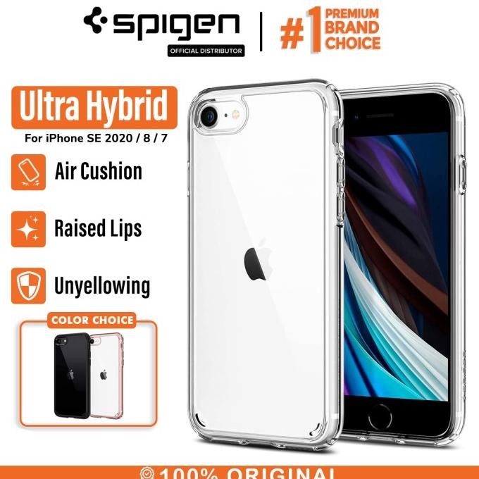 Case Iphone Se 2020 / 8 / 7 Spigen Ultra Hybrid 2 Anti Crack Casing