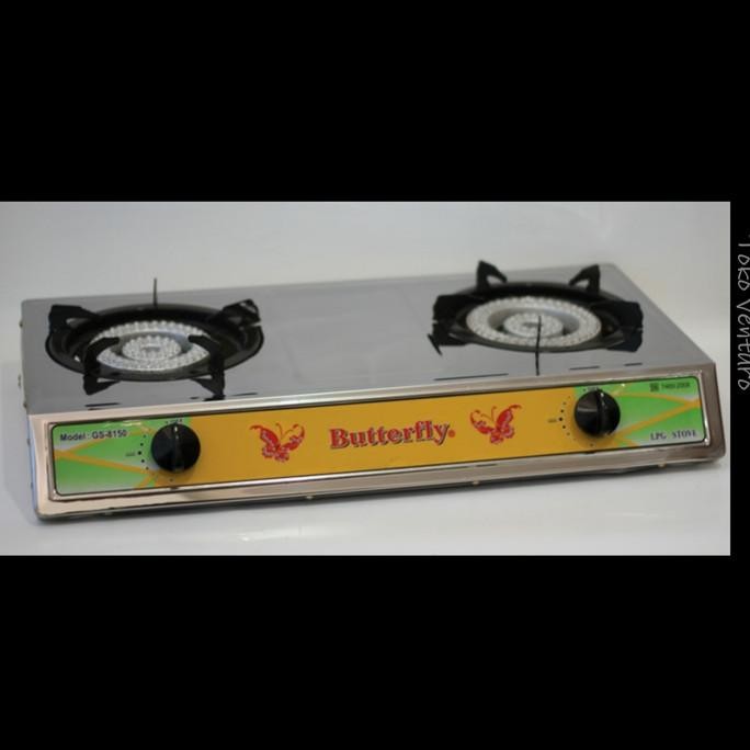 Kompor Gas 2 Tungku Butterfly Burner Cor Api Seribu 8150