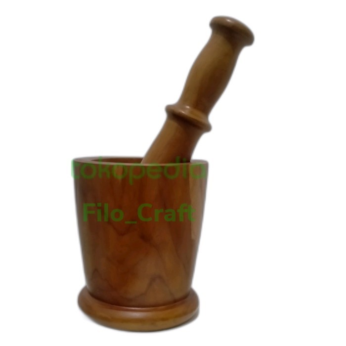 Lumpang Dan Alu Penumbuk Bumbu Jumbo Dari Kayu Jati Asli Satu Set