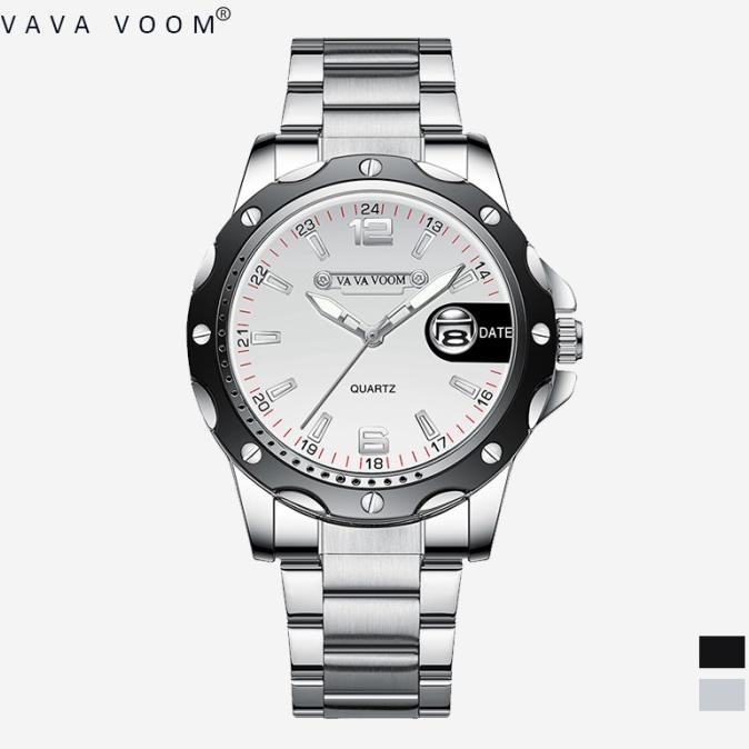 VAVAVOOM 2411 Jam Tangan Pria Olahraga Kuarsa Otomatis Date Tali