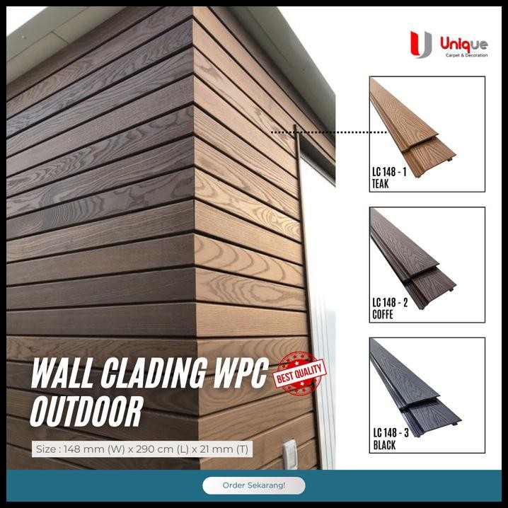 WPC Plafon / Ceiling WPC /  Wood Panel Dinding Outdoor / Wall Cladding