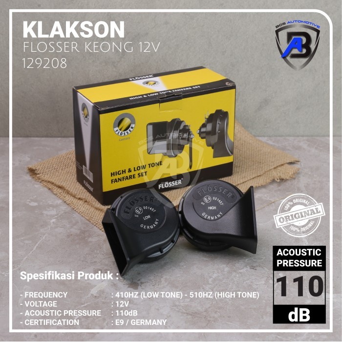 FLOSSER (FER) Klakson BMW Keong Mobil Motor Germany Original