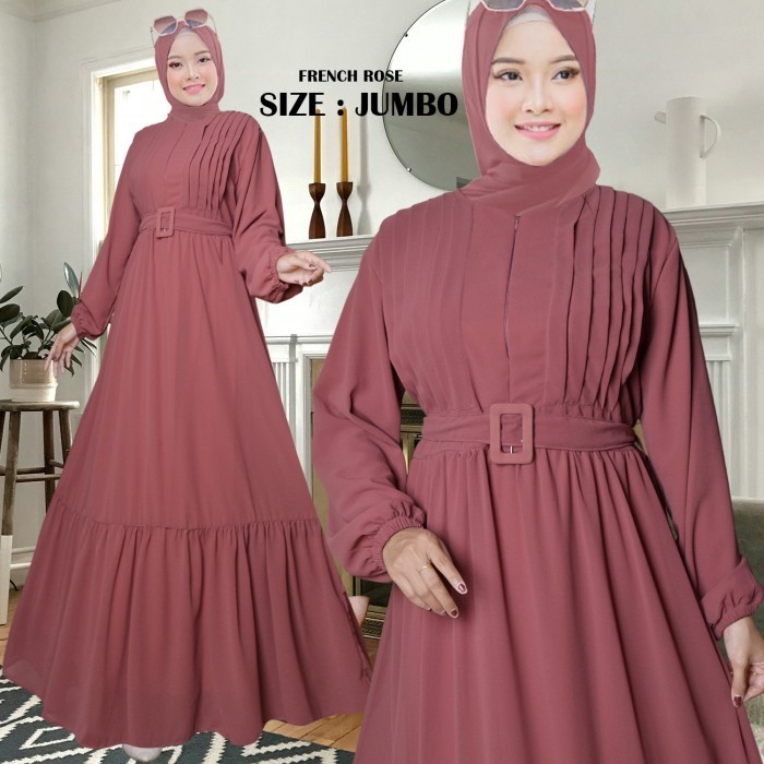 Baju Muslim Wanita Gamis Jumbo Terbaru Dress Ceruty Polos Modis Zavira #Gratisongkir #Sale #Discount