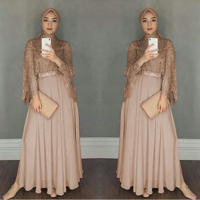Gamis Maxi / Baju Dress Wanita Muslim Chikita + Cape Tile Mutiara Hq #Gratisongkir #Sale #Discount