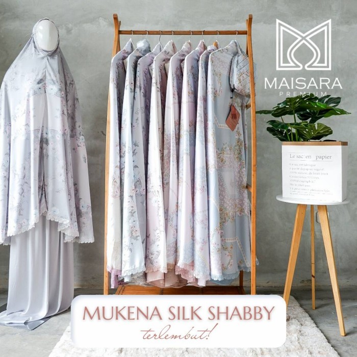 Mukena Silk Shabby Maisara Premium / Silk Floral Maisara Original #Gratisongkir #Sale #Discount