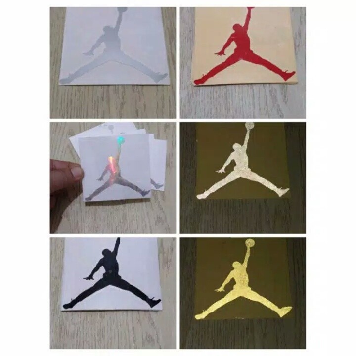 sticker air jordan Hologram Dan Mantulkan Cahaya Keren Banget
