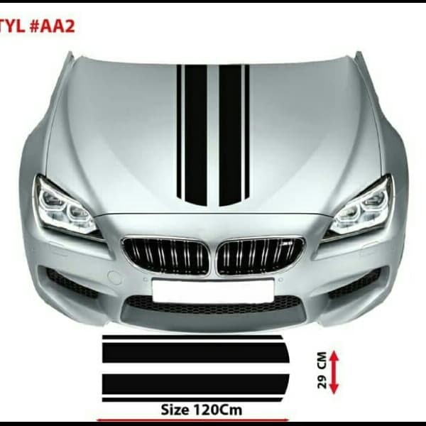 Stiker Kap Mobil Garis Sticker Strip lis Bahan Oracal Berkualitas