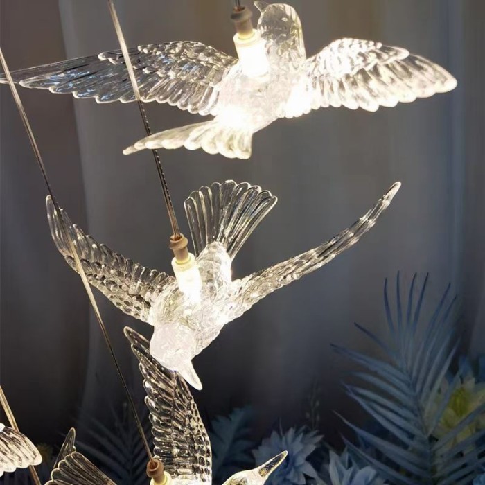 BIG SALE lampu hias burung dekorasi wedding- lampu hias gantung BURUNG AKRILIK