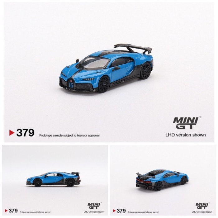 MINIGT 379 BUGATTI CHIRON PUR SPORT BLUE DIECAST MOBIL MGT MINI GT