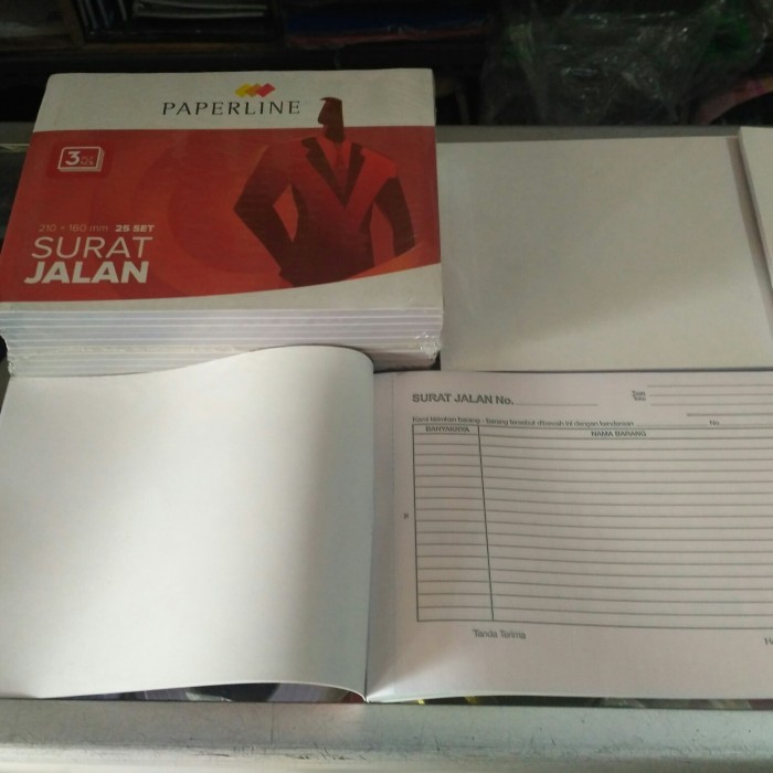 

TERBARU Paperline Buku Surat Jalan 3Ply NCR 210 x 160 mm - Pack isi 10 Buku. HOT SALE!
