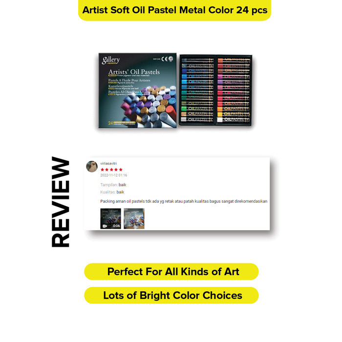 

PROMO! Mungyo - Artist Soft Oil Pastel Metalic Colors/Crayon Minyak 24 PCS
