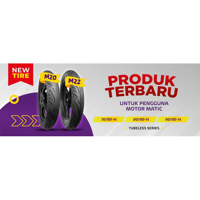 Ban Motor Tubeless Mizzle Depan Belakang M22 M20 Ring 14 Matic