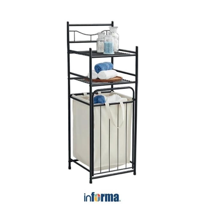 Informa Brody Rak Kamar Mandi 2 Tingkat Dengan Keranjang Laundry