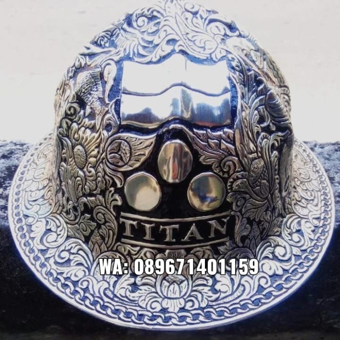 Helm Ukir Tambang/Proyek Aluminium