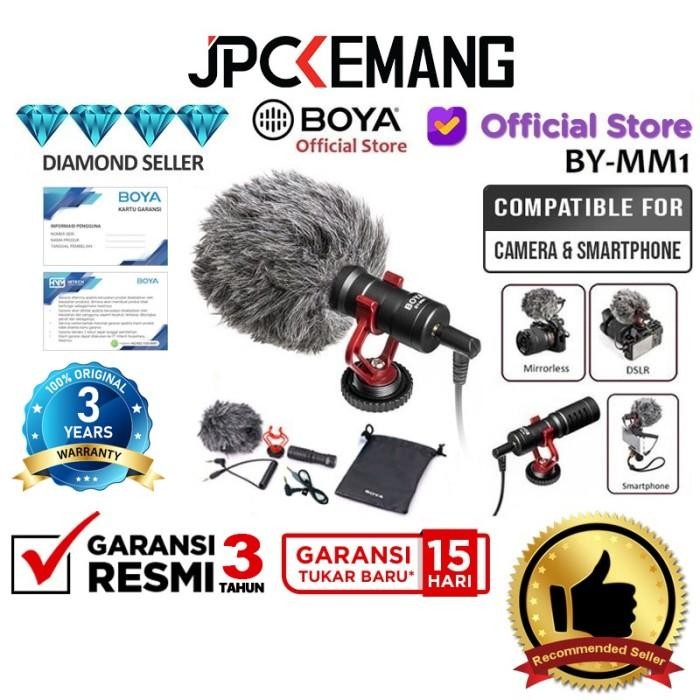 BOYA BY-MM1 MINI MICROPHONE FOR CAMERA SMARTPHONE BYMM1 MIC ORIGINAL