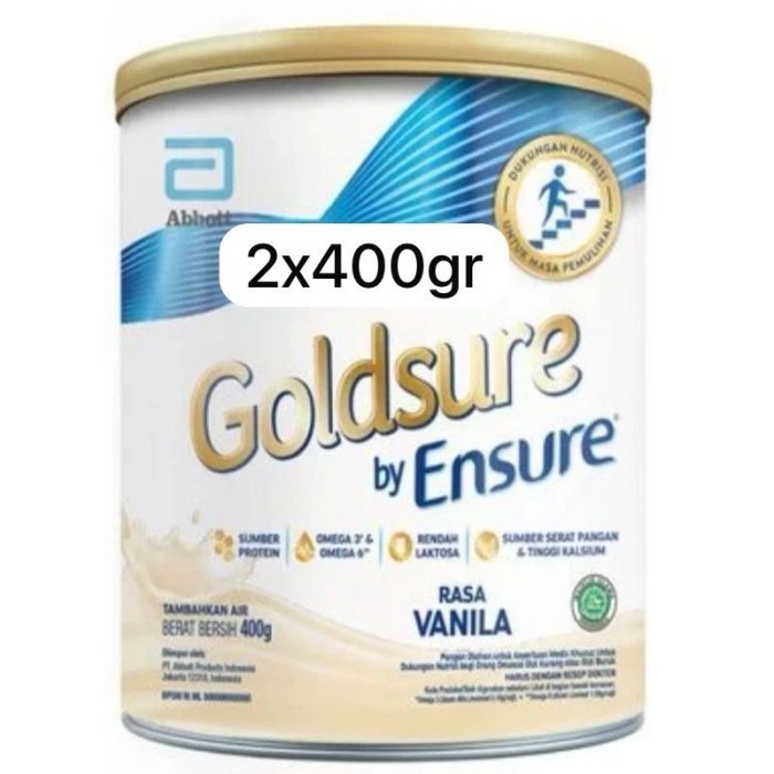 

TERLARIS TERLARIS GOLDSURE BY ENSURE VANILA 800 GR 2 X 400 G MURAH!!! MURAH MURAH