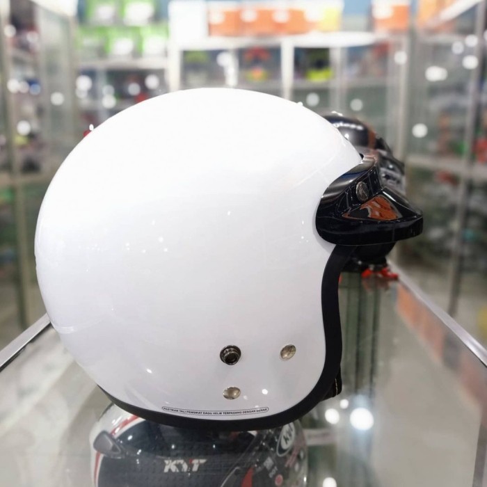 Helm Cargloss Retro Putih Original