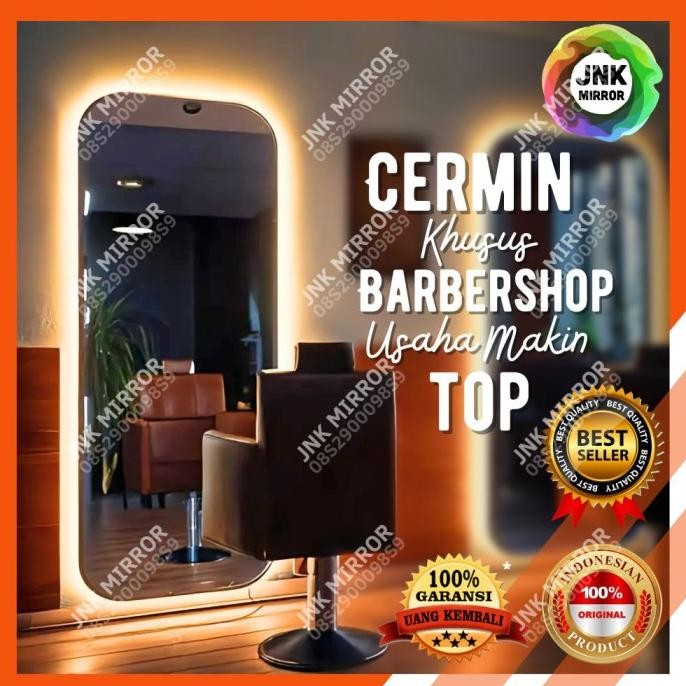 Cermin Barbershop Salon Besar Badan Dinding