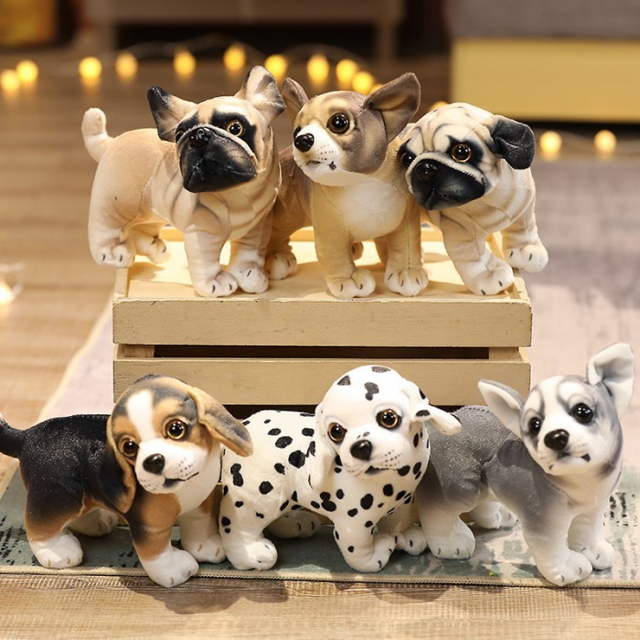 Boneka doll anjing lucu dog doggie chihuahua husky dalmatian pitbull bulldog beagle lembut anak kids