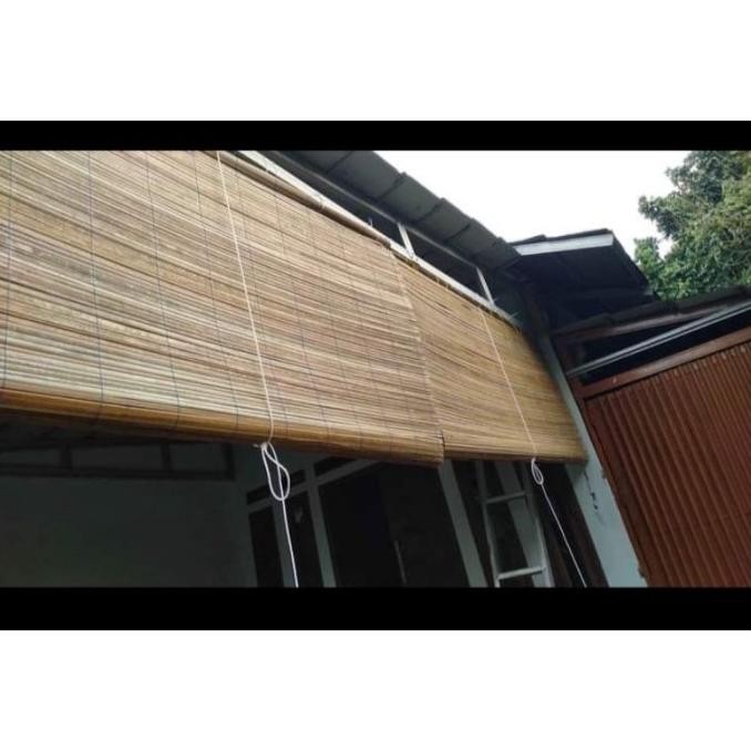 || PROMO  ~`~ Tirai Bambu Krey Sawit Outdoor Ukuran 2x2anti Air Dan Tahan Panas Tira ||~~~