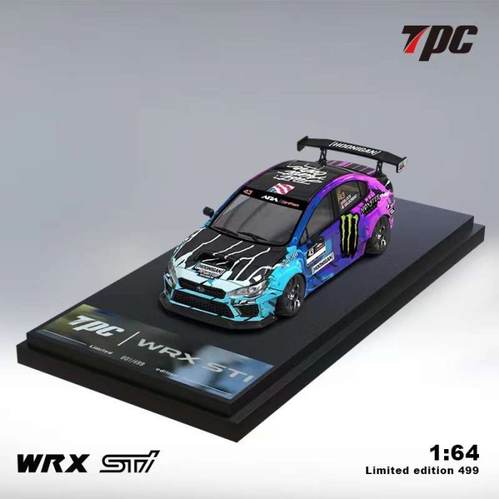 1/64 TPC Subaru WRX STi Hoonigan Black Monster Livery #43 Diecast