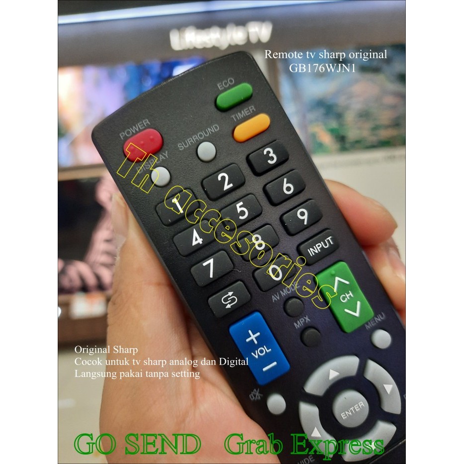 Remote Tv Sharp Analog Dan Digital Tv Original Gb176Wjn1