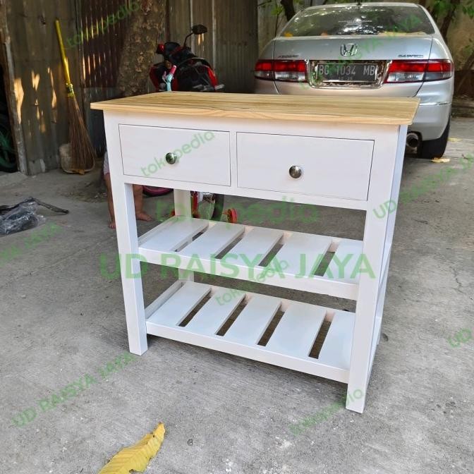 Custom Meja Rak Kayu Jati Belanda