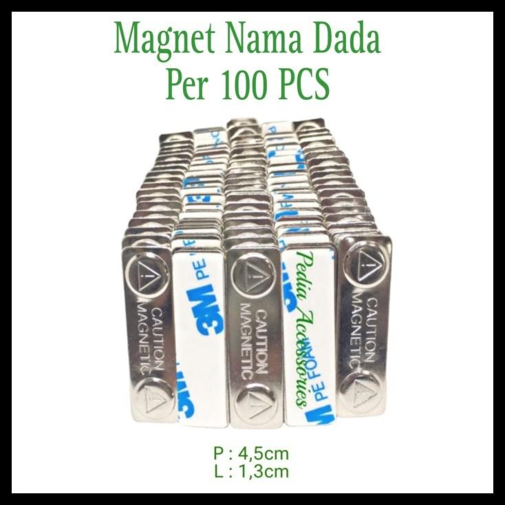 

terbaru !!! original premium magnet nama dada magnet name tag - per 100pcs ready