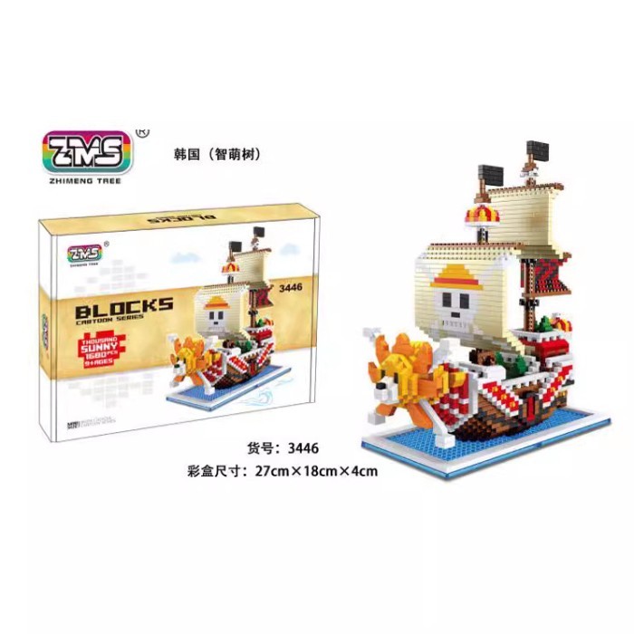 brick kapal one piece bricks thousand sunny brick going merry mainan kreatif anak grandship kapal