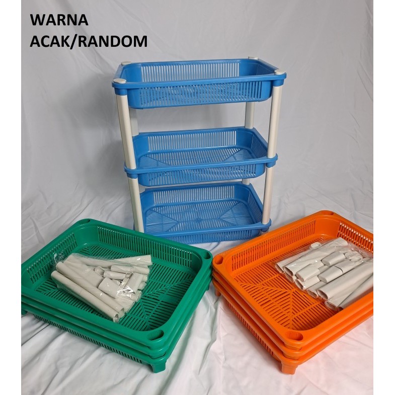 

OBRAL Rak Cabe Bumbu Segi Phylia /Susun 3 Dapur Serbaguna - Pandan Houseware