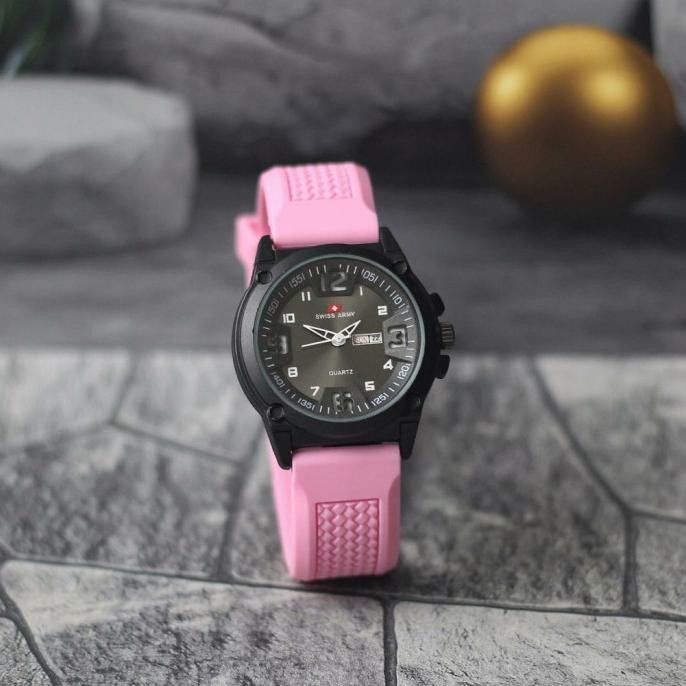 jam tangan wanita SWISS ARMY Tali karet tanggal & hari aktif