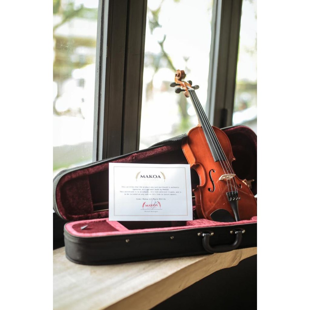 Biola Akustik 1/2 - Biola Makoa Full Set Hardcase - Violin Biola Anak