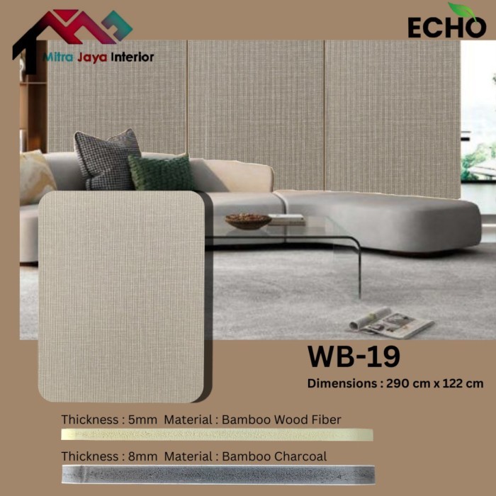 Pvc Board Motif Marmer Echo Wb 19 / Lembar Ready