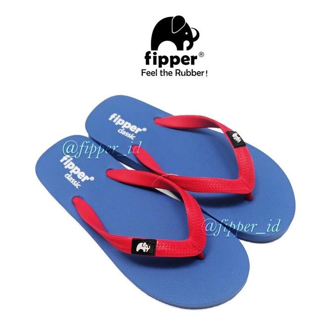 [FIPPER CLASSIC] - Blue Wedge/Red - Sandal Jepit Pria & Wanita Original