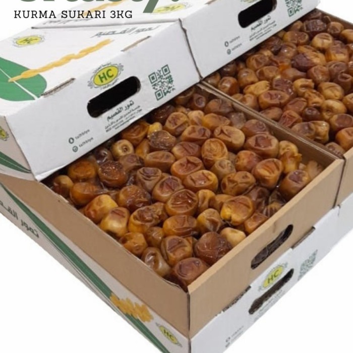 

Terlaris Kurma Sukari Al Qassim 3 Kg Basah