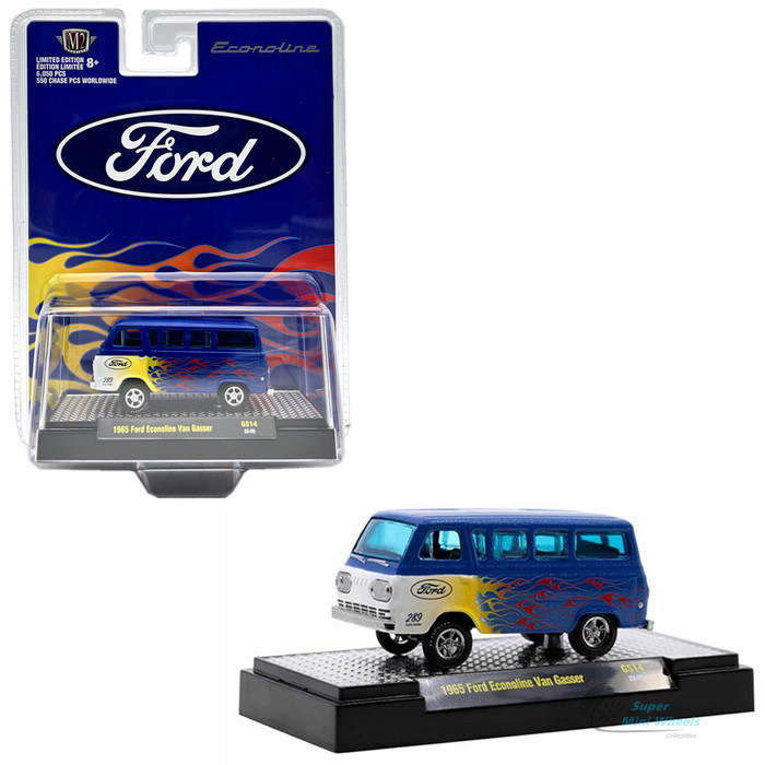 31600-GS14 M2 Machines 1965 Ford Econoline Van Gasser Blue