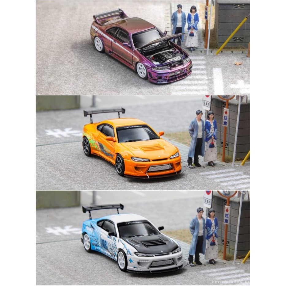 Focal Horizon FH 1/64 Pandem Rocket Bunny Silvia S15 FNF Fast Furious Orange Mori White Blue - FH Ni
