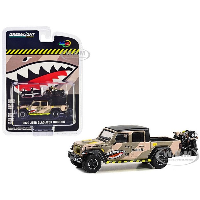 51525 Greenlight 2020 Jeep Gladiator Rubicon Pickup Truck Desert