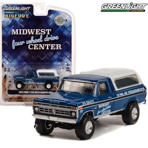 30345 GREENLIGHT 1/64 1974 FORD F-250 MIDWEST FOUR WHEEL CAMPER SHELL